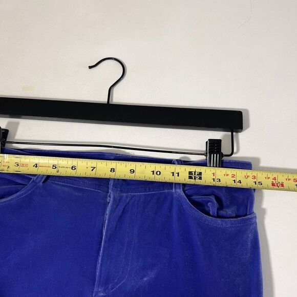 Vintage Betsy Johnson Pants Womens M Purple Velvet Low Rise Retro - Picture 6 of 8